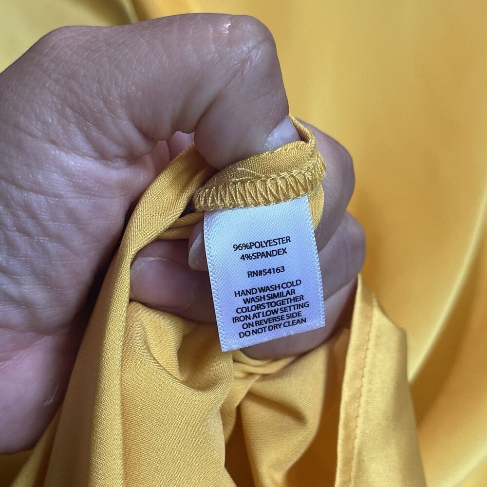 MARC NEW YORK ANDREW MARC MUSTARD YELLOW Women’s Size Medium Blouse - Picture 6 of 7